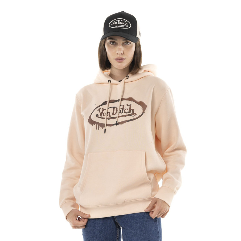 Sweat à capuche coupe Oversize Beige LOGO | Femme - Vondutch | Von Dutch