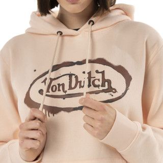 Sweat à capuche coupe Oversize Beige LOGO | Femme - Vondutch | Von Dutch
