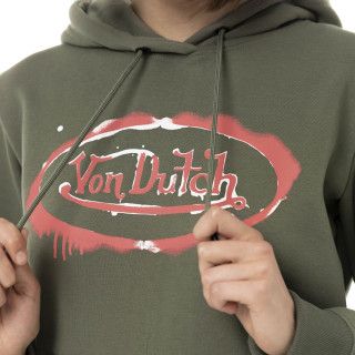 Sweat à capuche coupe Oversize Kaki LOGO | Femme - Vondutch | Von Dutch