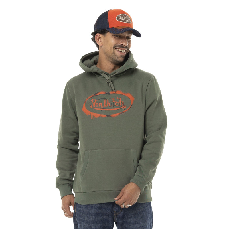 Sweat à capuche Cordon de serrage Kaki TAG | Homme - Vondutch | Von Dutch