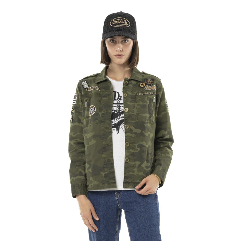 Veste Militaire Mi saison Camouflage Kaki KAMO | Femme - Vondutch | Von Dutch