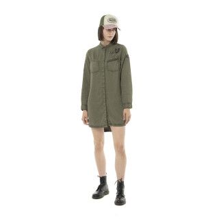 Robe Chemise Kaki coupe Droite Col boutonné CHEM | Femme - Vondutch | Von Dutch