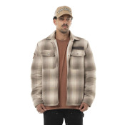 Surchemise à carreaux Sherpa Hiver Beige HEAVEN | Homme - Vondutch | Von Dutch