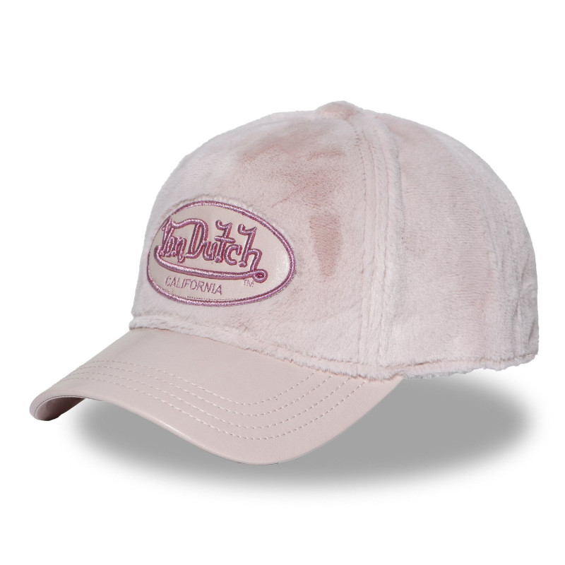 Casquette Vondutch Rose Baseball Snapback en Fausse fourrure PILE | Von Dutch