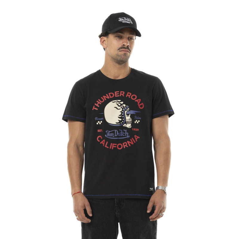Tee Shirt Noir coupe Régular Col rond AGAIN | Homme - Vondutch | Von Dutch