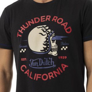 Tee Shirt Noir coupe Régular Col rond AGAIN | Homme - Vondutch | Von Dutch