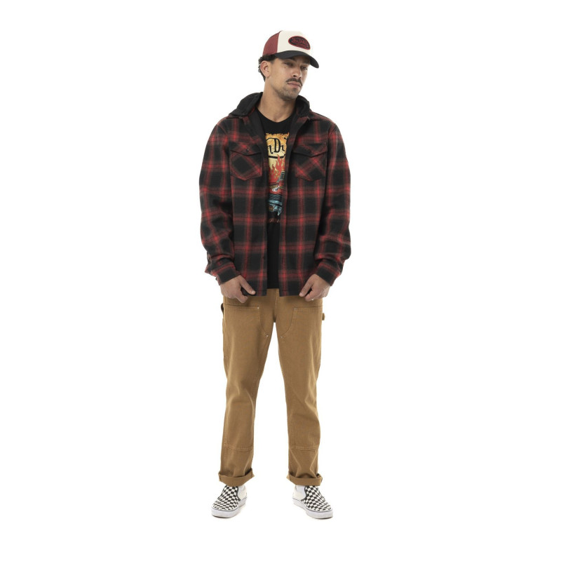 Surchemise à carreaux Mi saison en flanelle et capuche détachable Howard | Homme - Vondutch | Von Dutch