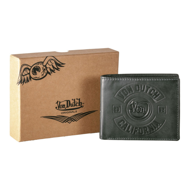 Portefeuille en cuir Noir Kart - Von Dutch | Von Dutch