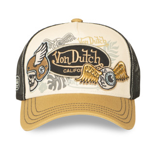 Casquette Vondutch Beige Trucker Snapback PATCHES | Von Dutch