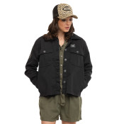 Blouson effet Délavé Mi saison Noire ENDLESS | Femme - Vondutch | Von Dutch