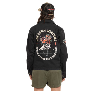 Blouson effet Délavé Mi saison Noire ENDLESS | Femme - Vondutch | Von Dutch