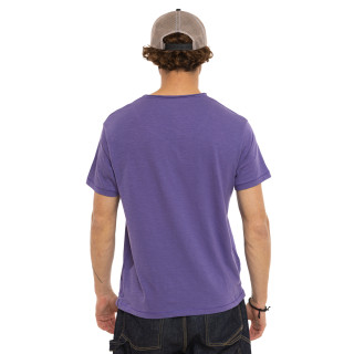 Tee Shirt Violet coupe Régular Col V effet Strié RON | Homme - Vondutch | Von Dutch