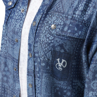 Chemise coupe Régular Manches longues Bleue PAISLEY | Femme - Vondutch | Von Dutch