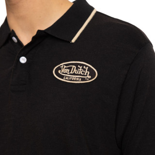 Polo Noir coupe Régular Col boutonné LOS | homme - Vondutch | Von Dutch
