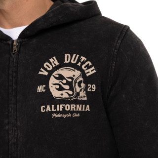 Sweat à capuche Zippé Gris VINY | Homme - Vondutch | Von Dutch