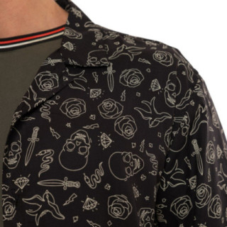 Chemise homme fluide manches courtes en viscose imprimée Tats - Photo 2
