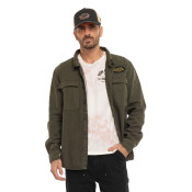 Sur-chemise homme en twill avec broderie Wall - Photo 1