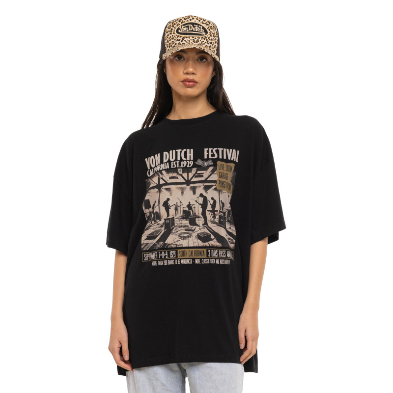 T-shirt femme relax fit col rond print devant Studio - Photo 1