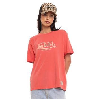 Tee Shirt Orange coupe Régular Col rond WASH | Femme - Vondutch