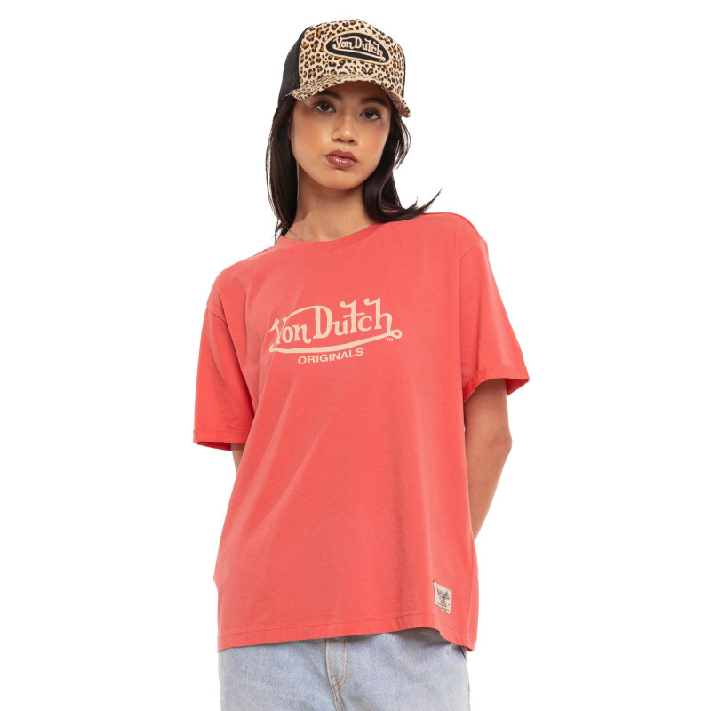 T-shirt femme regular col rond print devant Wash - Photo 1