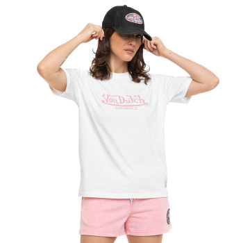 Tee Shirt Blanc coupe Régular Col rond WASH | Femme - Vondutch