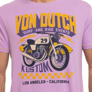 Tee Shirt Violet coupe Régular Col rond effet Flammé EVENT | Homme - Vondutch | Von Dutch
