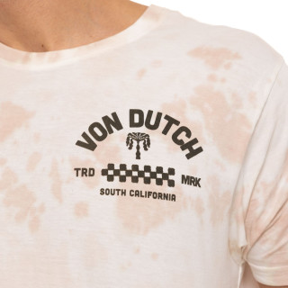 Tee Shirt Beige coupe Régular Col rond effet Tie and Dye SOUTH | Homme - Vondutch | Von Dutch