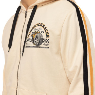 Sweat à capuche Zippé Jaune RACER | Homme - Vondutch | Von Dutch