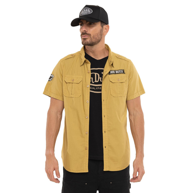 Chemise coupe Régular Manches courtes Beige DEREK | homme - Vondutch | Von Dutch