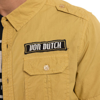 Chemise coupe Régular Manches courtes Beige DEREK | homme - Vondutch | Von Dutch