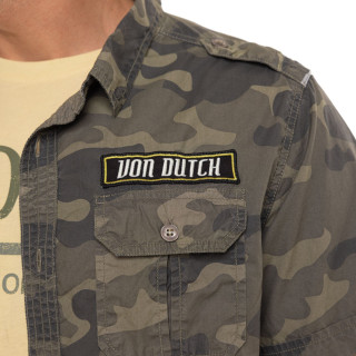 Chemise Camouflage coupe Régular Manches courtes Kaki DEREK | homme - Vondutch | Von Dutch