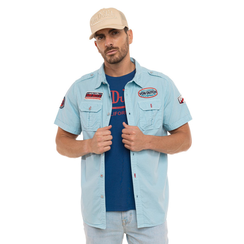 Chemise coupe Régular Manches courtes Bleue TOOLS | Homme - Vondutch | Von Dutch