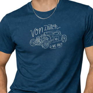 Tee Shirt Bleu coupe Régular Col rond LOG | Homme - Vondutch | Von Dutch