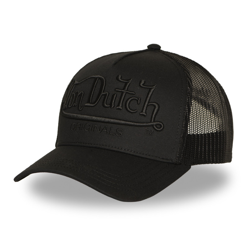 Casquette Vondutch Noire Trucker Snapback EMBROIDERY | Von Dutch