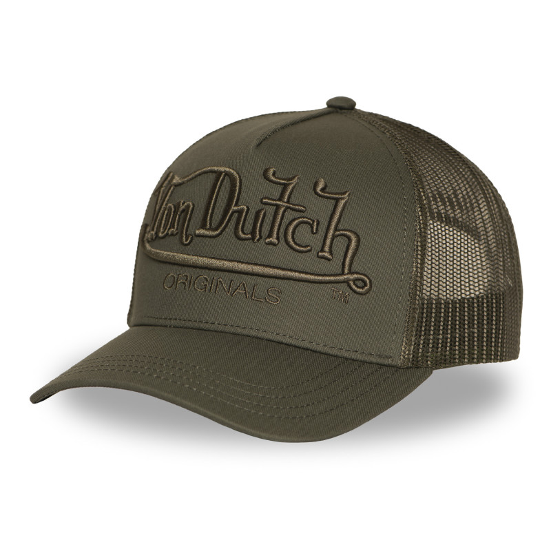 Casquette Vondutch Kaki Trucker Snapback EMBROIDERY | Von Dutch