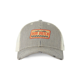 Casquette Vondutch Bleue Trucker Snapback en Denim effet Usé MAC | Von Dutch