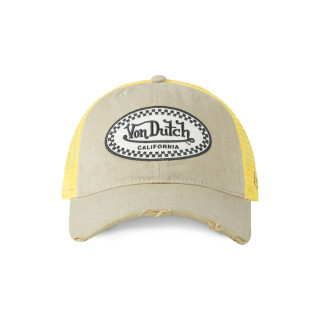 Casquette baseball avec filet effet usé et écusson Mac California