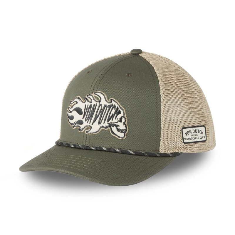 Casquette Vondutch Kaki Trucker Snapback SEMI-CURVED | Von Dutch