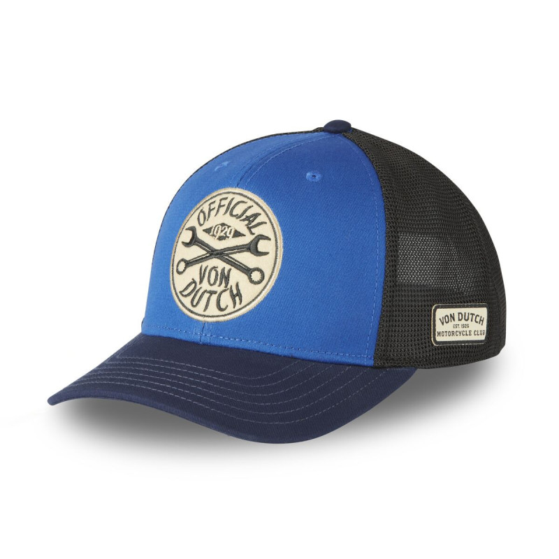 Casquette Vondutch Bleue Trucker Snapback SEMI-CURVED | Von Dutch
