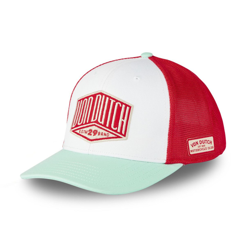 Casquette Vondutch Blanche Trucker Snapback SEMI-CURVED | Von Dutch