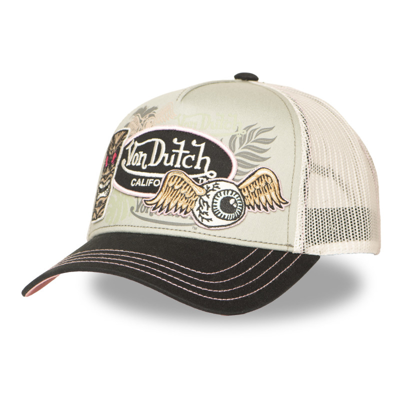 Casquette Vondutch Grise Trucker Snapback PATCHES | Von Dutch