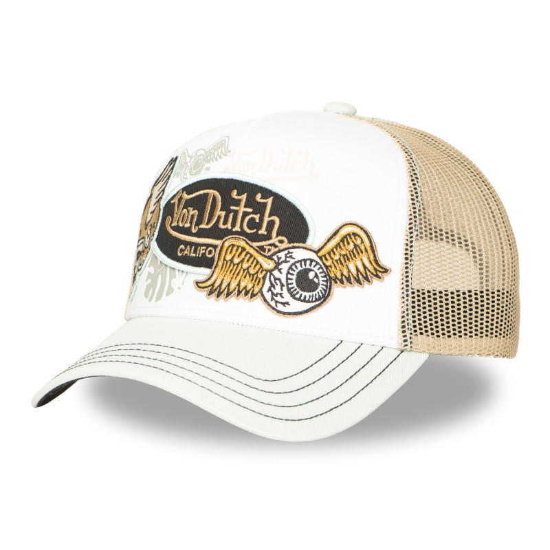 Casquette Vondutch Verte Trucker Snapback PATCHES | Von Dutch