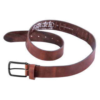 Ceinture en cuir de vachette avec boucle Marron | Von Dutch | Von Dutch