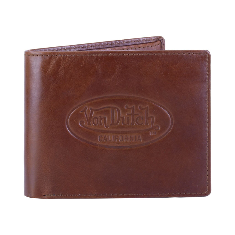 Portefeuille en cuir véritable Marron 9x11 cm | Von Dutch | Von Dutch