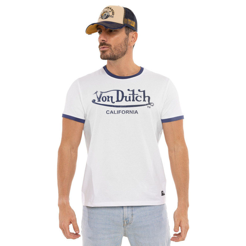 Tee Shirt Blanc coupe Régular Col rond BLAST | Homme - Vondutch | Von Dutch