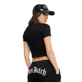 Tee shirt crop top Noir coupe Régular RUD | Femme - Vondutch | Von Dutch