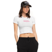 Tee shirt crop top Blanc coupe Régular RUD | Femme - Vondutch | Von Dutch