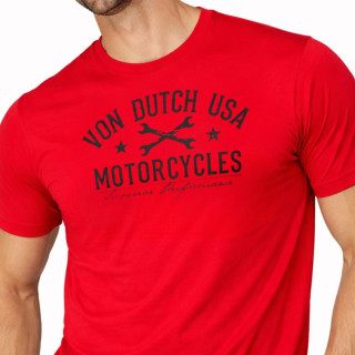 Tee Shirt Rouge coupe Régular Col rond LOG | Homme - Vondutch | Von Dutch