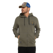 Sweat à capuche Zippé Kaki RACER | Homme - Vondutch | Von Dutch