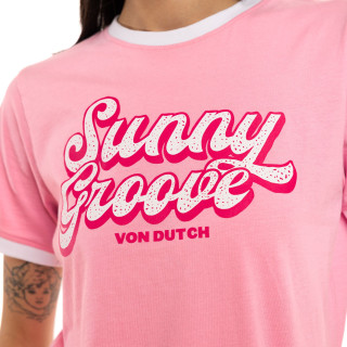 T-shirt femme col rond avec print Groovy | VonDutch | Von Dutch